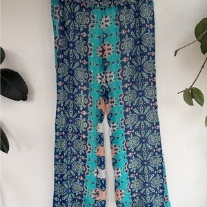 Women's Wide Leg Patterned Pants